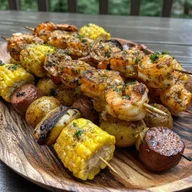 Grilled Seafood Boil Skewers